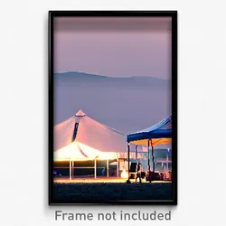 Pixel Art Poster - Distant Tent (8 Bit Psychedelic Trippy Video Game Print)
