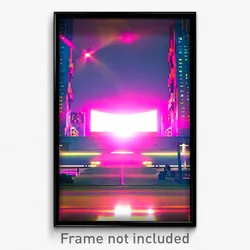 Pixel Art Poster - Flashy Rise (8 Bit Psychedelic Trippy Weird Video Game Print)