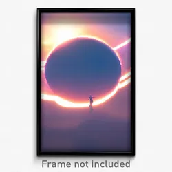 Pixel Art Poster - Graceful Earth (8 Bit Psychedelic Trippy Video Game Print)