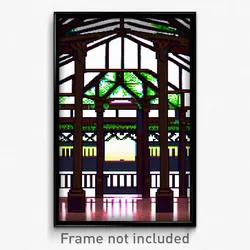Pixel Art Poster - Thick Gazebo (8 Bit Psychedelic Trippy Video Game Print)
