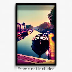 Pixel Art Poster - Treasured Canal (8 Bit Psychedelic Trippy Video Game Print)