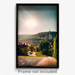 Pixel Art Poster - Rural Budapest (8 Bit Psychedelic Trippy Video Game Print)