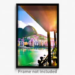 Pixel Art Poster - Beloved Brazilian City (8 Bit Psychedelic Video Game Print)