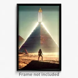 Pixel Art Poster - Unusual Pyramid (8 Bit Psychedelic Trippy Video Game Print)