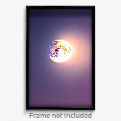 Pixel Art Poster - Acclaimed Moon (8 Bit Psychedelic Trippy Video Game Print)