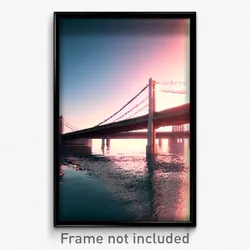 Pixel Art Poster - Gargantuan Bridge (8 Bit Psychedelic Trippy Video Game Print)