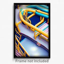 Pixel Art Poster - Magnificent Slide (8 Bit Psychedelic Trippy Video Game Print)