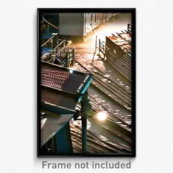 Pixel Art Poster - Metallic Yard (8 Bit Psychedelic Trippy Video Game Print)