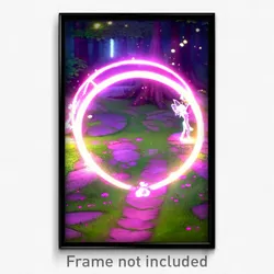 Pixel Art Poster - Ordinary Fairy Ring (8 Bit Psychedelic Video Game Print)