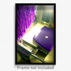 Pixel Art Poster - Violet Drying Machine (8 Bit Psychedelic Video Game Print)