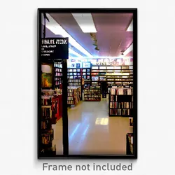 Pixel Art Poster - Familiar Record Store (8 Bit Psychedelic Video Game Print)