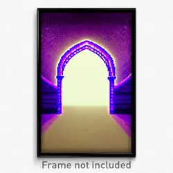 Pixel Art Poster - Violet Arch (8 Bit Psychedelic Trippy Weird Video Game Print)