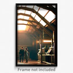Pixel Art Poster - Glaring Barn (8 Bit Psychedelic Trippy Video Game Print)