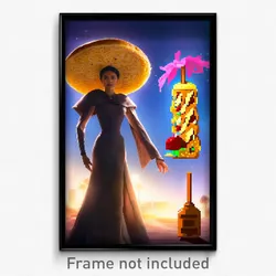 Pixel Art Poster - Tall Tostada (8 Bit Psychedelic Trippy Video Game Print)