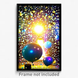 Pixel Art Poster - Bubbly New Year Day (8 Bit Psychedelic Video Game Print)