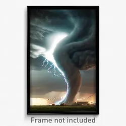 Pixel Art Poster - Interesting Tornado (8 Bit Psychedelic Video Game Print)