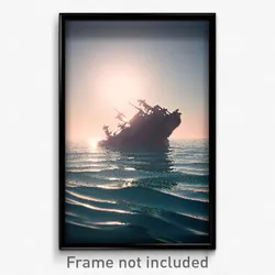 Pixel Art Poster - Perfect Sea Wreck (8 Bit Psychedelic Trippy Video Game Print)