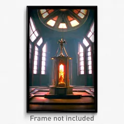 Pixel Art Poster - Terrific Sanctum (8 Bit Psychedelic Trippy Video Game Print)