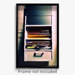 Pixel Art Poster - Uncommon Drawer (8 Bit Psychedelic Trippy Video Game Print)