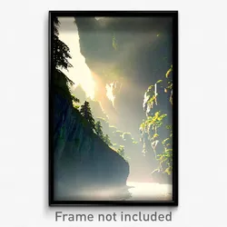 Pixel Art Poster - Arctic Rainforest (8 Bit Psychedelic Trippy Video Game Print)
