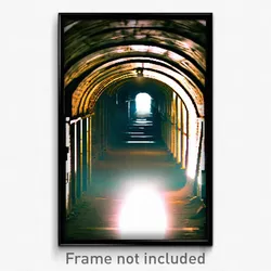 Pixel Art Poster - Old Tunnel (8 Bit Psychedelic Trippy Weird Video Game Print)