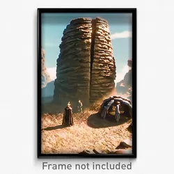 Pixel Art Poster - Bronze Megalith (8 Bit Psychedelic Trippy Video Game Print)