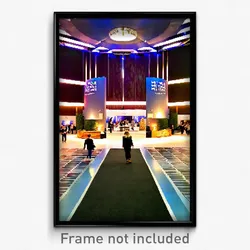 Pixel Art Poster - Unique Meeting Place (8 Bit Psychedelic Video Game Print)