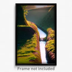 Pixel Art Poster - Complicated Ditch (8 Bit Psychedelic Trippy Video Game Print)