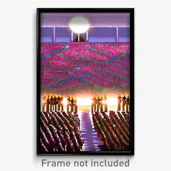 Pixel Art Poster - Huge March (8 Bit Psychedelic Trippy Weird Video Game Print)