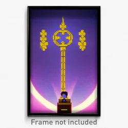 Pixel Art Poster - Puzzling Dais (8 Bit Psychedelic Trippy Video Game Print)