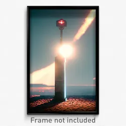 Pixel Art Poster - Warlike Post (8 Bit Psychedelic Trippy Video Game Print)