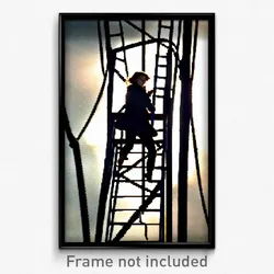 Pixel Art Poster - Wild Ladder (8 Bit Psychedelic Trippy Weird Video Game Print)