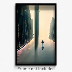 Pixel Art Poster - Narrow Dream (8 Bit Psychedelic Trippy Video Game Print)