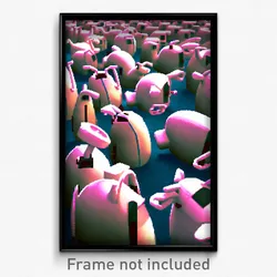 Pixel Art Poster - Plastic Mews (8 Bit Psychedelic Trippy Video Game Print)