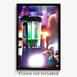 Pixel Art Poster - Busy Blender (8 Bit Psychedelic Trippy Video Game Print)