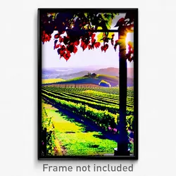 Pixel Art Poster - Incredible Vineyard (8 Bit Psychedelic Video Game Print)