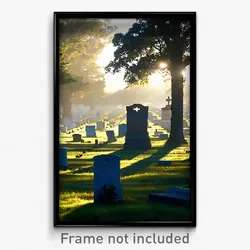 Pixel Art Poster - Negligible Cemetery (8 Bit Psychedelic Video Game Print)