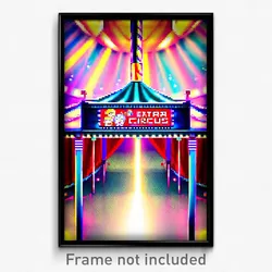 Pixel Art Poster - Extra Small Circus (8 Bit Psychedelic Video Game Print)