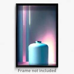 Pixel Art Poster - Light Blue Cistern (8 Bit Psychedelic Video Game Print)