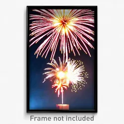 Pixel Art Poster - Oval Fireworks (8 Bit Psychedelic Trippy Video Game Print)