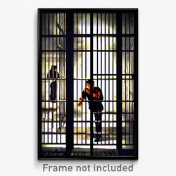 Pixel Art Poster - Impeccable Jail (8 Bit Psychedelic Trippy Video Game Print)