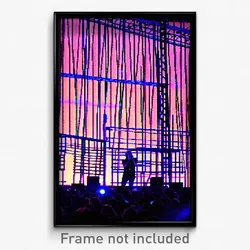 Pixel Art Poster - Complex Wire Frame Concert (8 Bit Video Game Print)