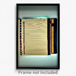 Pixel Art Poster - Majestic Notebook (8 Bit Psychedelic Trippy Video Game Print)