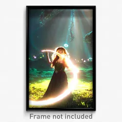 Pixel Art Poster - Unique Fairy Ring (8 Bit Psychedelic Trippy Video Game Print)