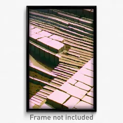 Pixel Art Poster - Flat Trenches (8 Bit Psychedelic Trippy Video Game Print)