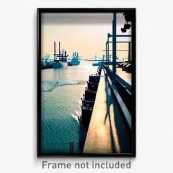 Pixel Art Poster - Stylish Port (8 Bit Psychedelic Trippy Video Game Print)