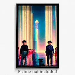 Pixel Art Poster - Cute Nation (8 Bit Psychedelic Trippy Weird Video Game Print)