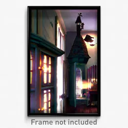 Pixel Art Poster - Haunted Hutch (8 Bit Psychedelic Trippy Video Game Print)