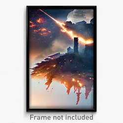 Pixel Art Poster - Memorable Earthquake (8 Bit Psychedelic Video Game Print)