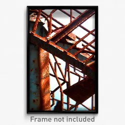 Pixel Art Poster - Rusty Matrix (8 Bit Psychedelic Trippy Video Game Print)
